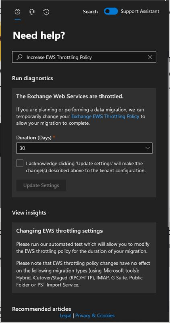 How to increase throttling limit for Microsoft 365 tenant to tenant migrations 2 Cloud School Docs - throttling policy -