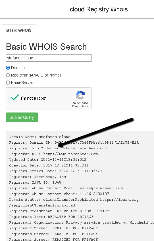 How to find your domain name registrar 2 Cloud School Docs - image 12 -
