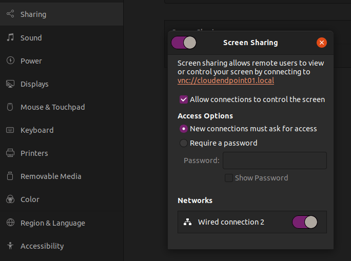 Screen sharing Ubuntu Screen sharing Ubuntu