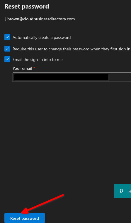 How to reset the password of a Microsoft 365 user 3 Cloud School Docs - image 17 -