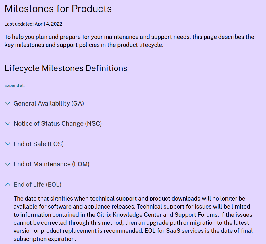 How to find software lifecycle policy dates for major vendors 3 Cloud School Docs - image 67 -